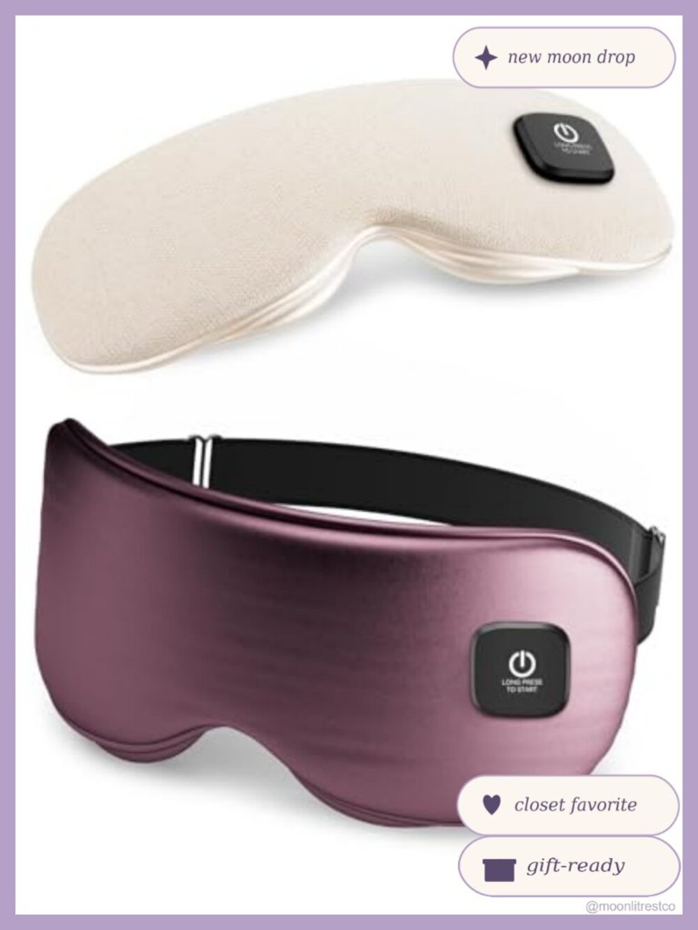 Azang Cordless Rechargeable Heated Eye Mask for Dry Eye Sleep